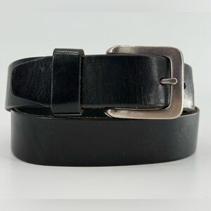 Vintage American Eagle Black Leather Belt 32